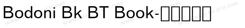 Bodoni Bk BT Book字体转换